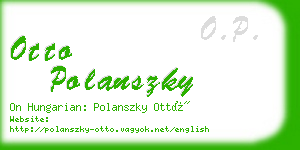 otto polanszky business card